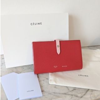 セリーヌ(celine)の【新品】CELINE ラージマルチファンクション ストラップ バイカラー 長財布(財布)