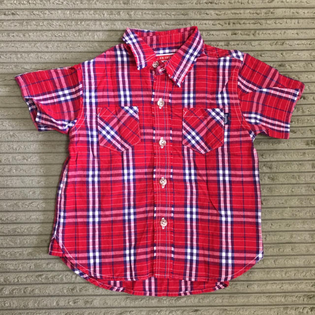 daddy oh daddy(ダディオーダディー)のチェック半袖シャツ  95 キッズ/ベビー/マタニティのキッズ服男の子用(90cm~)(Tシャツ/カットソー)の商品写真