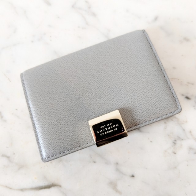 Smythson(スマイソン)の【新品】Smythson スマイソン グロブナー カードケース 名刺入れ グレー レディースのファッション小物(名刺入れ/定期入れ)の商品写真