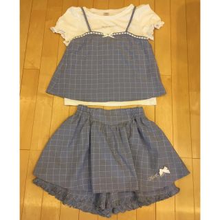 メゾピアノ(mezzo piano)の★mezzo piano★（中古）メゾピアノ セットアップ（160）水色(その他)