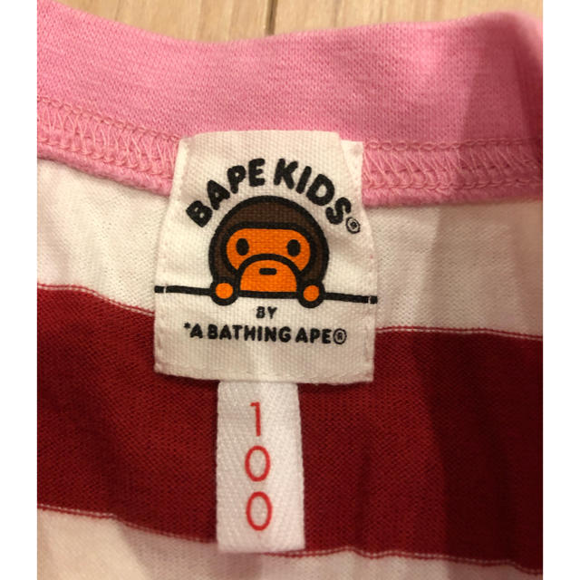 A BATHING APE(アベイシングエイプ)の子供 タンクトップ ベイプキッズ 100センチ キッズ/ベビー/マタニティのキッズ服女の子用(90cm~)(Tシャツ/カットソー)の商品写真