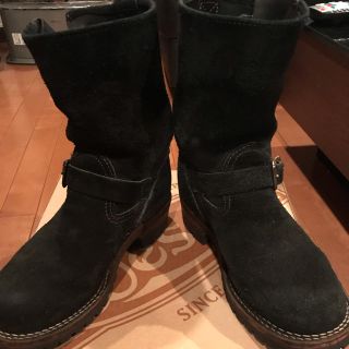 ウエスコ(Wesco)のウエスコ wesco カスタム ブーツ 黒 スウェード　ボス(ブーツ)