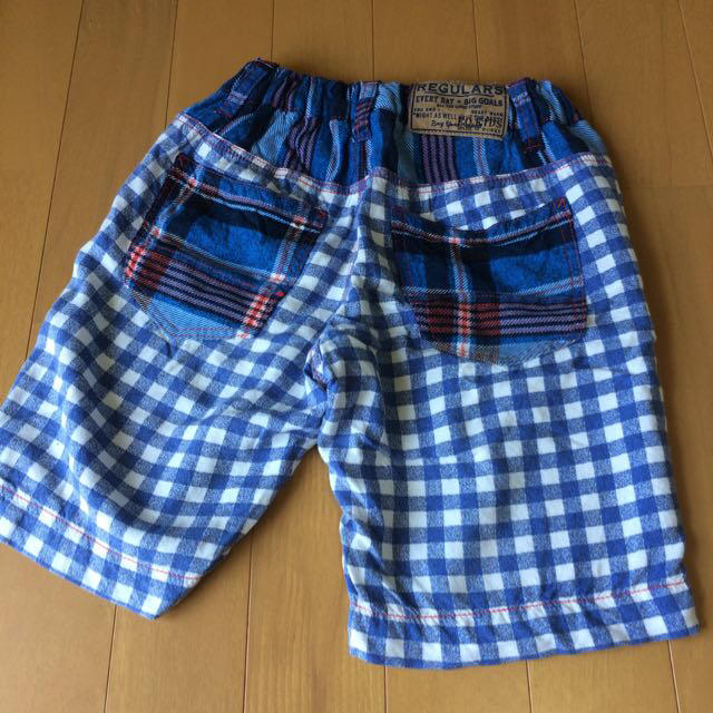 F.O.KIDS(エフオーキッズ)のブルーチェックパンツ キッズ/ベビー/マタニティのキッズ服男の子用(90cm~)(その他)の商品写真