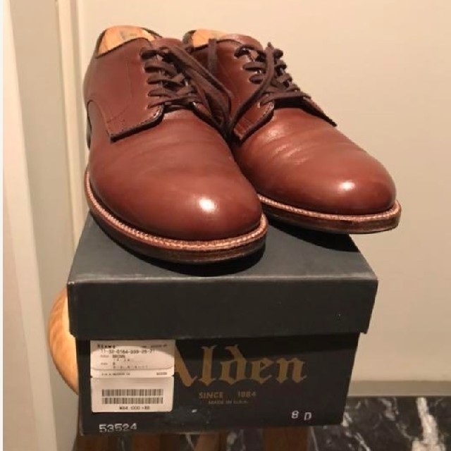 Alden - Alden ミリタリーラスト BEAMS PLUS別注 カーフ 茶 8の通販 by