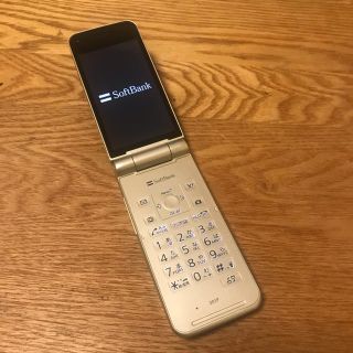 ソフトバンク(Softbank)のsoftbank  301P  ゴールド  ガラケー(携帯電話本体)