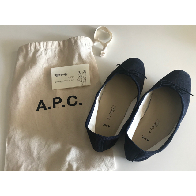 A.P.C - APC ポルセリ スエードネイビー36 PORSELLIの通販 by ysk