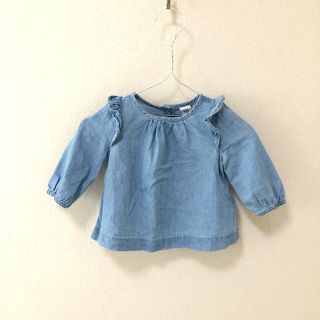 ベビーギャップ(babyGAP)のデニムフリルトップス(シャツ/カットソー)