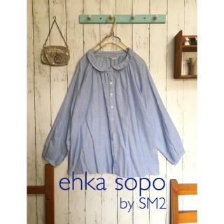 エヘカソポ(ehka sopo)の＊ehka sopo by SM2 エヘカソポ ストライプ 丸襟ブラウス＊(シャツ/ブラウス(長袖/七分))