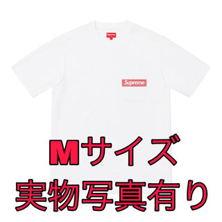 【Sサイズ】シュプリーム メッシュ ストライプ ポケット Tシャツ 白
