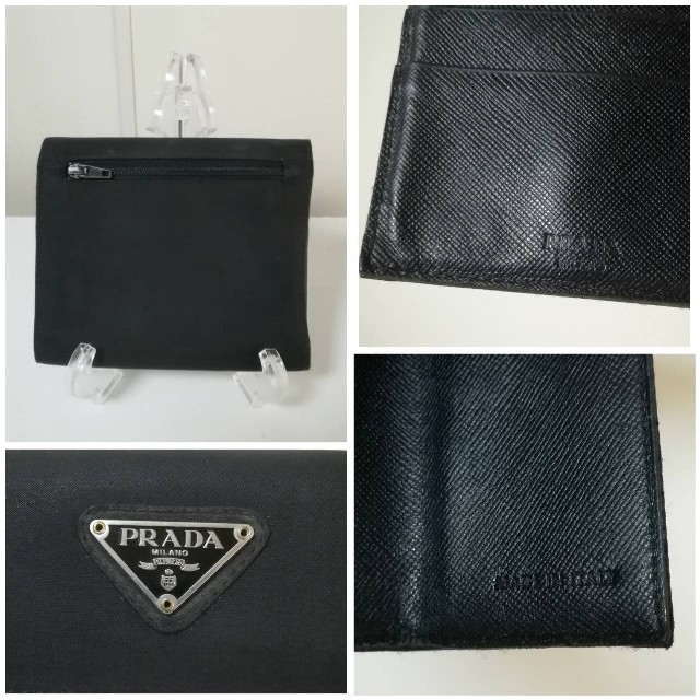 PRADA(プラダ)のPRADA プラダ 折財布　黒　メンズ　レディース　格安 レディースのファッション小物(財布)の商品写真