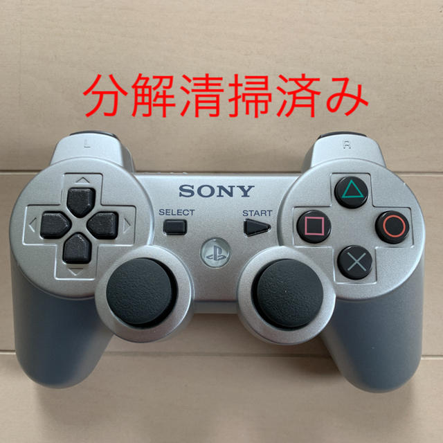 PlayStation3(プレイステーション3)のPS3 SONY 純正 コントローラー DUALSHOCK3 銀 エンタメ/ホビーのゲームソフト/ゲーム機本体(家庭用ゲーム機本体)の商品写真