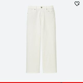 ユニクロ(UNIQLO)のUNIQLO　ハイライズワイドフィットクロップドジーンズ(デニム/ジーンズ)