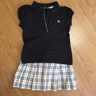 バーバリー(BURBERRY)のバーバリー黒ポロシャツ100(Tシャツ/カットソー)