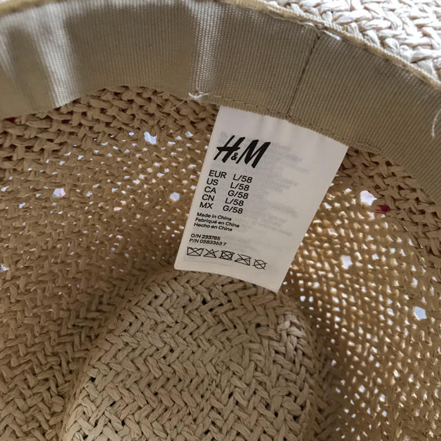 H&M(エイチアンドエム)の新品☆H&M エイチアンドエム 麦わら帽子 ストローハット レディースの帽子(麦わら帽子/ストローハット)の商品写真