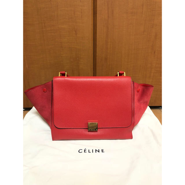 売れ筋がひ贈り物! celine - セリーヌ トラペーズ レッド