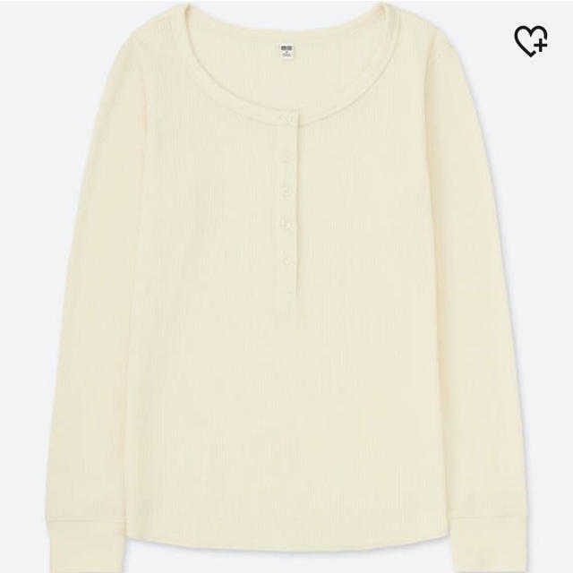 UNIQLO(ユニクロ)のワッフルヘンリーネックT レディースのトップス(Tシャツ(長袖/七分))の商品写真