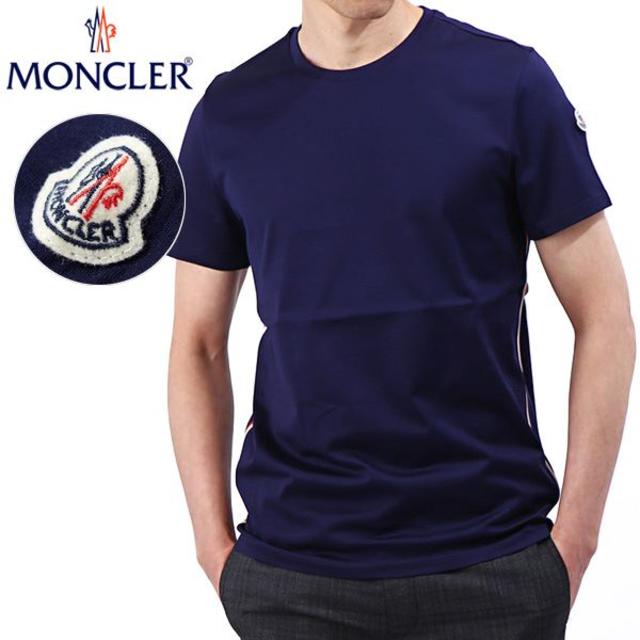 専用 MONCLER トリコロールライン クルーネック 半袖 Tシャツ