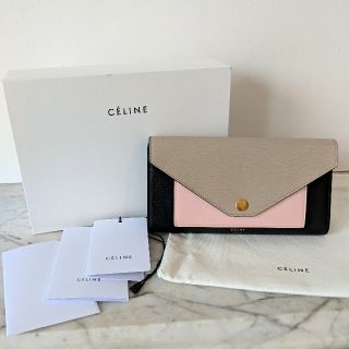 セリーヌ(celine)の【新品・希少品】CELINE ポケット トライフォールド 長財布 オールドロゴ(財布)