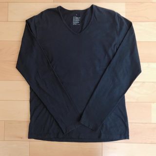 ムジルシリョウヒン(MUJI (無印良品))の無印良品 メンズ ロンT ネイビー Lサイズ(Tシャツ/カットソー(七分/長袖))