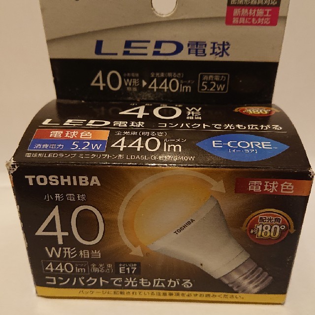 東芝(トウシバ)の【4個セット】東芝 ミニクリプトン形 LED電球  (E17口金) インテリア/住まい/日用品のライト/照明/LED(蛍光灯/電球)の商品写真