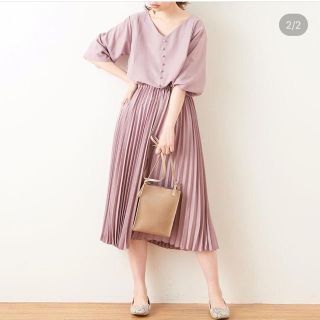 ナチュラルクチュール(natural couture)のnatural couture プリーツワンピース(ひざ丈ワンピース)