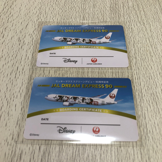 JAL(日本航空)(ジャル(ニホンコウクウ))のJAL 特別就航 ミッキー カード エンタメ/ホビーのコレクション(ノベルティグッズ)の商品写真