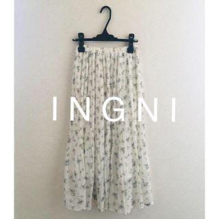 イング(INGNI)の2819最新★ I N G N Iイング★か花柄シフォンプリーツ/SK(ロングスカート)