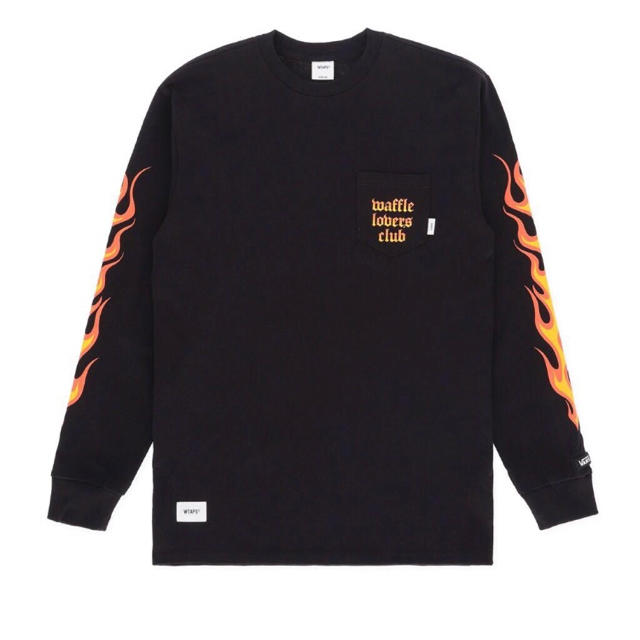 W)taps(ダブルタップス)の専用 VANS VAULT×WTAPS Red Flame TEE  黒 L メンズのトップス(Tシャツ/カットソー(七分/長袖))の商品写真