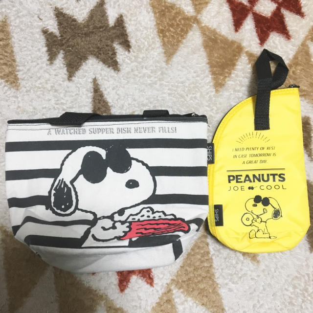 PEANUTS(ピーナッツ)のPEANUTS×SHIPS 保冷 保温機能付きランチトート&ペットボトルホルダー ハンドメイドのファッション小物(バッグ)の商品写真