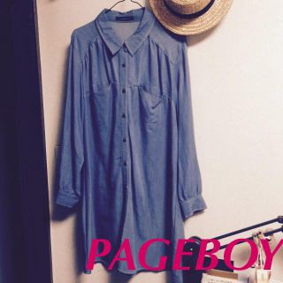 ページボーイ(PAGEBOY)のロングデニムシャツ(シャツ/ブラウス(長袖/七分))