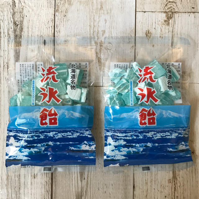 ♡北海道♡網走名物♡流氷飴♡2袋セット♡お土産♡飴♡あめ♡アメ♡ 食品/飲料/酒の食品(菓子/デザート)の商品写真