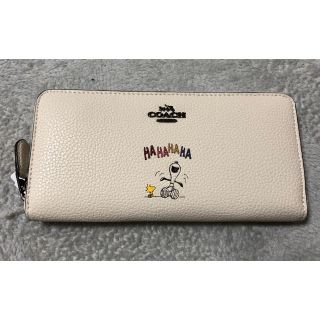 コーチ スヌーピー コラボ 財布 長財布 ウォレット coach 白 ホワイト