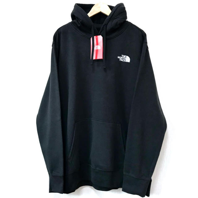 THE NORTH FACE(ザノースフェイス)の4XL相当 新品 ☆ ノースフェイス BOXロゴ パーカー US 3XL 黒 メンズのトップス(パーカー)の商品写真