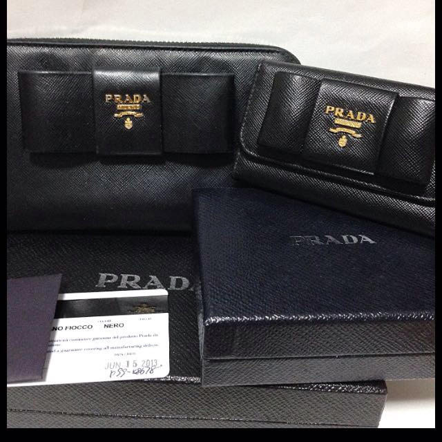PRADA - リボン型 長財布 キーケース セット