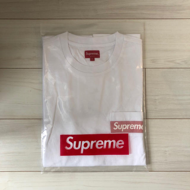 Supreme Mesh Pocket Tee white Lメンズ