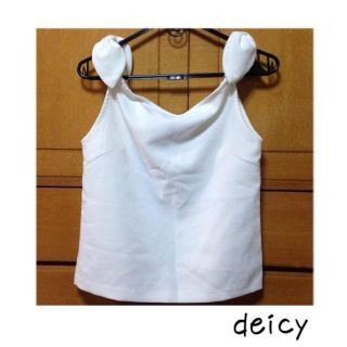 デイシー(deicy)のdeicy/ショルダーリボントップス(カットソー(半袖/袖なし))