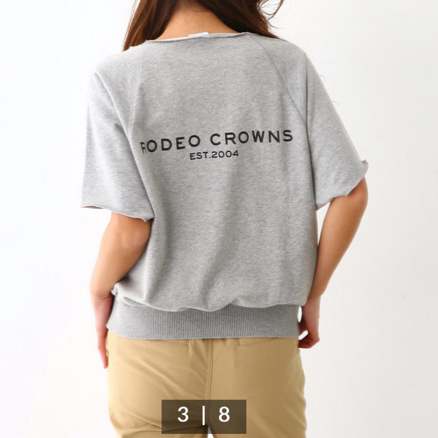 RODEO CROWNS WIDE BOWL(ロデオクラウンズワイドボウル)のRCWB♡champion ドルマンプルオーバー グレー レディースのトップス(トレーナー/スウェット)の商品写真