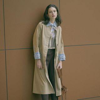 アメリヴィンテージ(Ameri VINTAGE)のAmeri VINTAGE DENIM BALMACAAN COAT ベージュ(ロングコート)