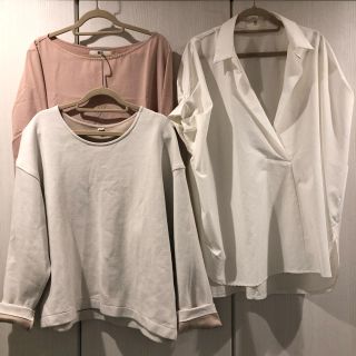 ユニクロ(UNIQLO)の中古 オフィスコーデや普段着に使えるシンプルトップス3枚セット ユニクロなど(シャツ/ブラウス(長袖/七分))