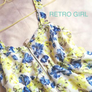 レトロガール(RETRO GIRL)のレトロガール タグ付 フラワータンクOP(ミニワンピース)