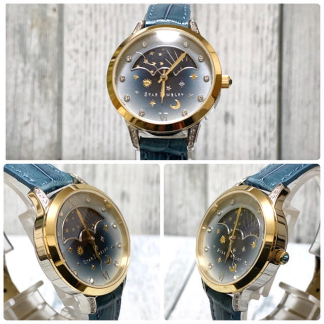 美品】STAR JEWELRY 2018 夏 限定 ムーンフェイズ 腕時計-
