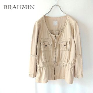 ブラーミン(BRAHMIN)のBRAHMIN　ブラーミン　ノーカラージャケット　ブルゾン　日本製　40(ノーカラージャケット)