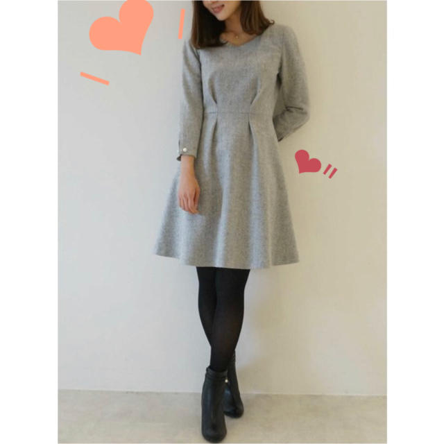 PROPORTION BODY DRESSING(プロポーションボディドレッシング)のプロポ🐰袖パールワンピース レディースのワンピース(ひざ丈ワンピース)の商品写真