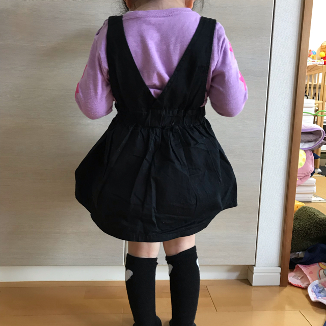 futafuta(フタフタ)のちみ様専用　futafuta 90  ワンピース  黒 キッズ/ベビー/マタニティのキッズ服女の子用(90cm~)(ワンピース)の商品写真