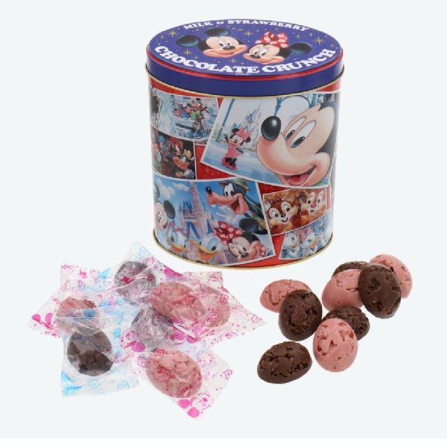 Disney ディズニー チョコクランチ 缶 ミルクとストロベリーの通販 By Tama S Shop ディズニーならラクマ