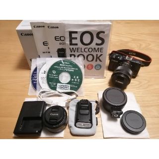 キヤノン(Canon)のCanon EOS M2 ダブルレンズキット　ベイブルー　美品　SD64GB付(ミラーレス一眼)