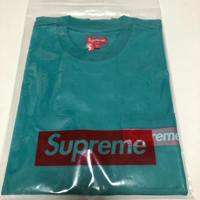 トップス19SS Supreme Mesh Stripe Pocket Tee