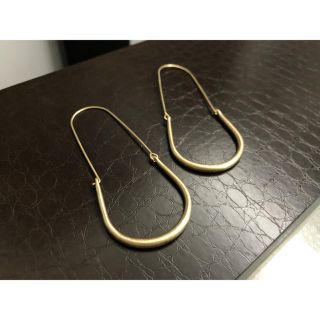 simple ellipse pierce     : gold   (ぎん様)(ピアス)