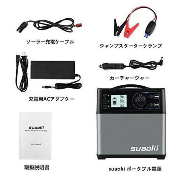 未使用品*suaoki PS5B ポータブル電源 大容量 120000mAh ABBMbyk26e