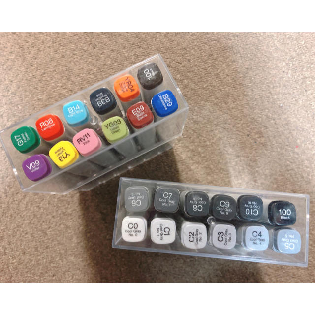 COPIC 12色セット×2(12B,12CG) エンタメ/ホビーのアート用品(カラーペン/コピック)の商品写真